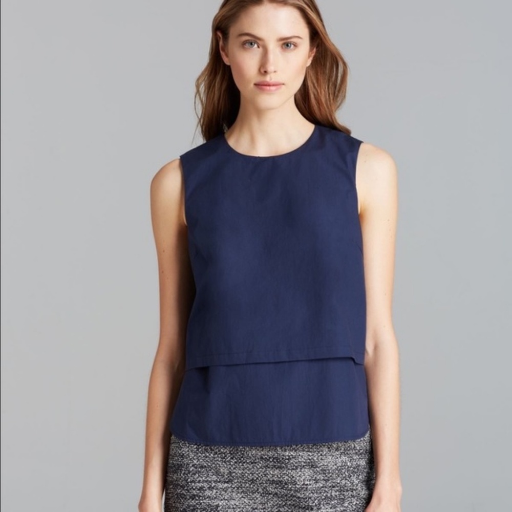 Theory Women's Blue Shirt Hodal Sheltered top L